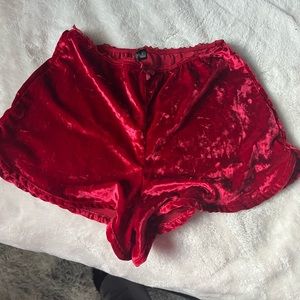 RED VELVET SHORTS